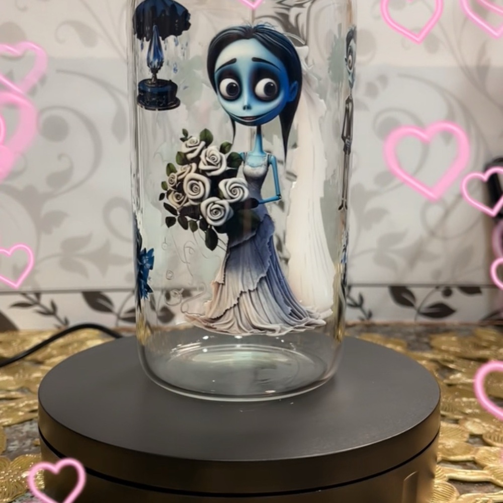 Corpse Bride Themed Glass Jar